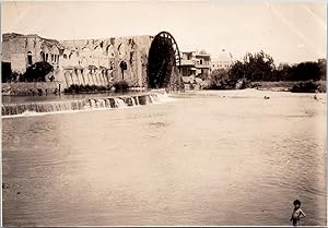 Syria, Hama, Noria on the Orontes River, vintage silver print, ca.1925