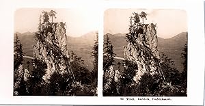 Autriche, Kufstein (Tyrol), Teufelskanzel, Vintage print, ca.1900, Stéréo