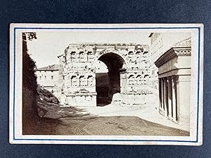 Italie, Rome, Arc de Janus, vintage CDV albumen print