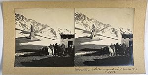 Argentine, Frontière avec le Chili (4000 mètres), vintage stereo print, 1906