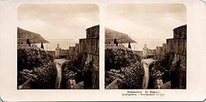 Croatie, Dubrovnik (Ragusa), Fort Bokar, Vintage print, ca.1900, Stéréo