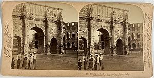 Italie, Rome, Site historique, Vintage print, circa 1890, Stéréo