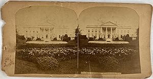 Etats-Unis, Washington, Maison Blanche, Vintage print,circa 1890, Stéréo