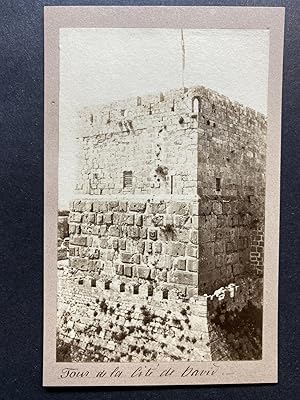 Jérusalem, Citadelle de Jérusalem, Tour de David, vintage albumen print, ca.1870