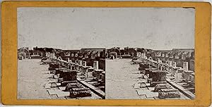 Italie, Pompéi, Basilique, vintage stereo print, ca.1880