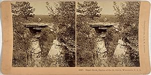 Kilburn, USA, Dalles of the St. Croix, Stand Rocks, vintage stereo print, 1895