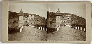 République Tchèque, Porte Fortifiée, A Identifier, vintage stereo print, ca.1900