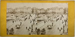 France, Paris, Pont Neuf, Vintage print, circa 1880, Stéréo