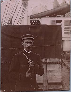 Vietnam, Saïgon, Membre de l'Equipage du Cargo Amiral Hamelin, vintage carbon print, ca.1910
