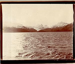 Chili, Détroit de Magellan, Glacier, vintage citrate print, ca.1910