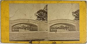 France, Paris, Pont Rouelle, Vintage print, circa 1890, Stéréo