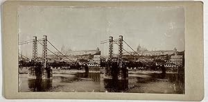 République Tchèque, Prague, Pont de l'Empereur François, vintage stereo print, ca.1900