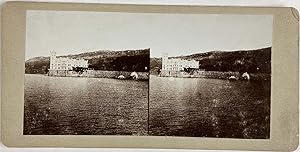 Italie, Trieste, Château de Miramare, vintage stereo print, ca.1900