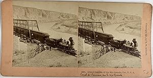 Etats-Unis, Canal de Panama, Vue du Grand Canyon, Vintage print, circa 1890, Stéréo