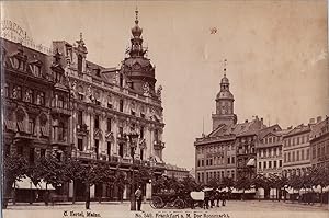 Allemagne, Francfort, Vue de la Rossmarkt, Vintage print, circa 1900