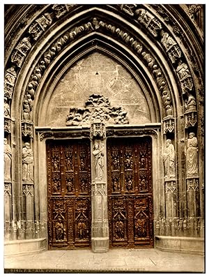 France, Aix, Porte de la cathédrale Saint-Sauveur