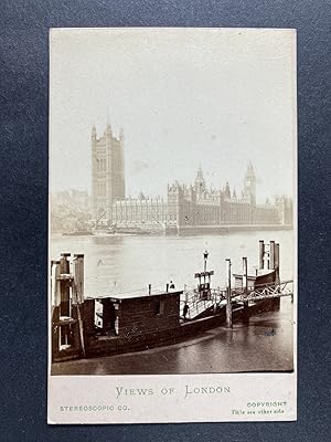 Angleterre, Londres, le Parlement, CDV Vintage albumen print, ca.1870