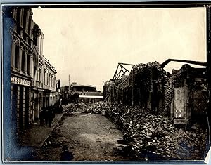 Chili, Valparaíso, Tremblement de Terre de 1906, Bâtiment Détruit, vintage citrate print