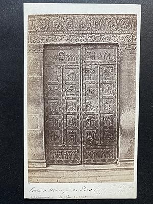 Van Lint, Pise, Portes de bronze de la Cathédrale Notre-Dame-de-l'Assomption, vintage albumen pri...