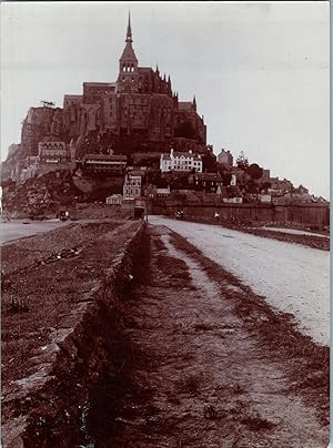 France, Normandie,Mont Saint-Michel, Vintage print, circa 1900