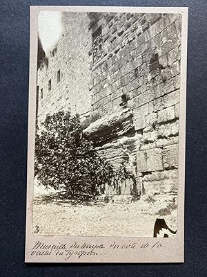 Jérusalem, Muraille du Temple, coté de la Vallée du Tyropéon, vintage albumen print, ca.1870