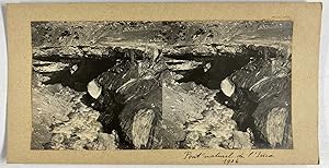 Argentine, Las Cuevas, Puente del Inca (Pont de l'Inca), vintage stereo print, 1906