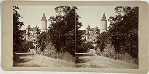 République Tchèque, Château de Krivoklát, vintage stereo print, ca.1900