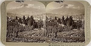 Suisse, Lucerne, Drei Linden, Mont Pilatus, vintage stereo print, ca.1900