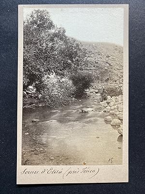 Jéricho, Source de l'Élisée, vintage albumen print, ca.1870