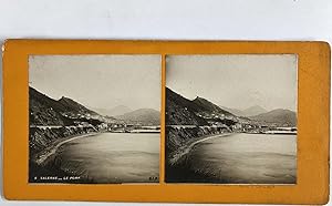 Italie, Salerne, Le Port, vintage stereo print, ca.1900