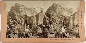 Kilburn, USA, Yosemite Valley in Winter, vintage stereo print, 1897