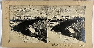 Argentine, Las Cuevas, Puente del Inca (Pont de l'Inca), vintage stereo print, 1906