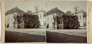 Immagine del venditore per Rpublique Tchque, Kutn Hora, Studnia kamienna w Kutnej Horze (Fontaine Gothique), vintage stereo print, ca.1900 venduto da photovintagefrance