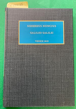 Seller image for Sidereus Nuncius for sale by JuddSt.Pancras