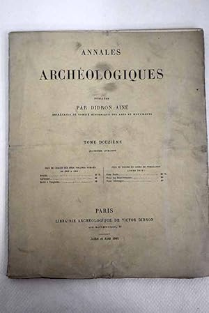 Annales Archéologiques, tome XII, quatriéme livraison