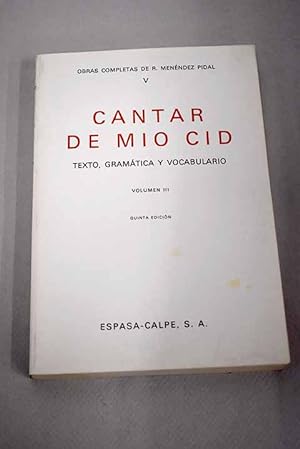 Imagen del vendedor de Cantar de Mio Cid a la venta por Alcaná Libros