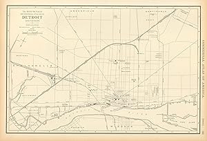 Image du vendeur pour McNally's 1919 Map of Detroit mis en vente par Art Source International Inc.