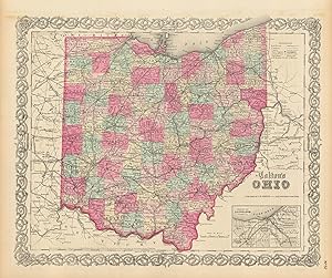 Immagine del venditore per Colton's 1865 Map of Ohio venduto da Art Source International Inc.
