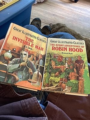 Bild des Verkufers fr 2 titles the invisible man and the merry adventures of robin hood zum Verkauf von A.C. Daniel's Collectable Books