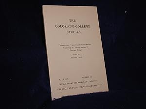 The Colorado College Studies Fall 1979, Number 16: Contemporary Perspectives on Human Nature