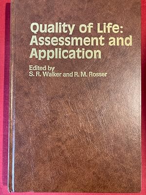 Bild des Verkufers fr Quality of Life: Assessment and Application. zum Verkauf von Plurabelle Books Ltd