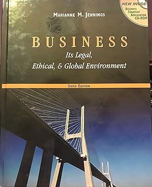 Seller image for BUSINESS: Its Legal, Ethical, & Global Environment (6th Edition) CD-ROM Included for sale by Front Range Books, LLC