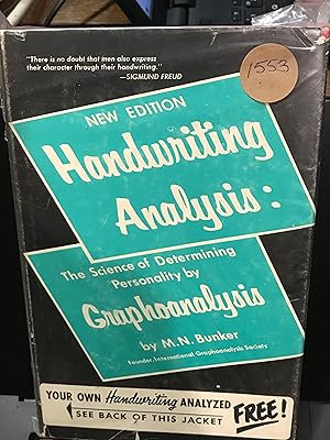 Seller image for Handwriting Analysis: The Science of Determining Personality by Graphoanalysis for sale by Front Range Books, LLC