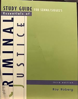 Image du vendeur pour Study Guide for Essentials of Criminal Justice (3RD EDITION) mis en vente par Front Range Books, LLC