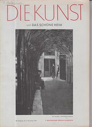 Seller image for Die Kunst und Das schne Heim. 48. Jahrgang, Heft 2, November 1949 Monatsschrift fr Malerei, Plastik, Graphik, Architektur und Wohnkultur. for sale by Allguer Online Antiquariat