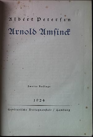 Bild des Verkufers fr Arnold Amsinck. zum Verkauf von books4less (Versandantiquariat Petra Gros GmbH & Co. KG)