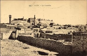 Bild des Verkufers fr Ansichtskarte / Postkarte Alep Aleppo Syrien, La Citadelle zum Verkauf von akpool GmbH