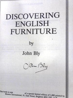 Seller image for Discovering English Furniture [Quarto Edition] for sale by World of Rare Books