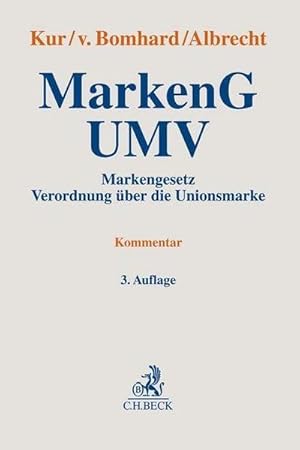 Immagine del venditore per MarkenG - UMV: Markengesetz, Verordnung über die Unionsmarke : Markengesetz, Verordnung über die Unionsmarke venduto da AHA-BUCH