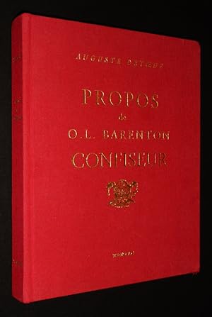 Imagen del vendedor de Propos de O.-L. Barenton, Confiseur a la venta por Abraxas-libris